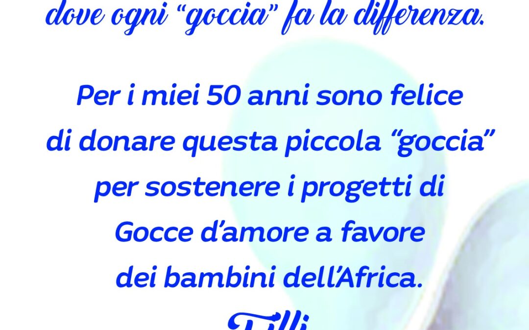 50 anni Filli – Bicchieri gocce d’amore